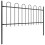 vidaXL Gartenzaun mit Rundbogen Stahl 1005 x 80 cm Schwarz 2