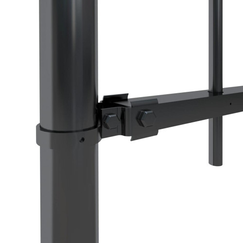 vidaXL Gartenzaun mit Speerspitze Stahl 337 x 100 cm Schwarz 2