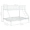vidaXL Bunk Bed Frame White Metal 140x200cm/90x200cm Solid Bedroom Single Bed 4