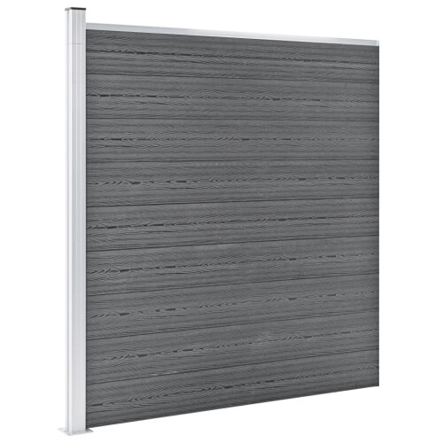 vidaXL Gartenzaun WPC 1564x186 cm Grau 1