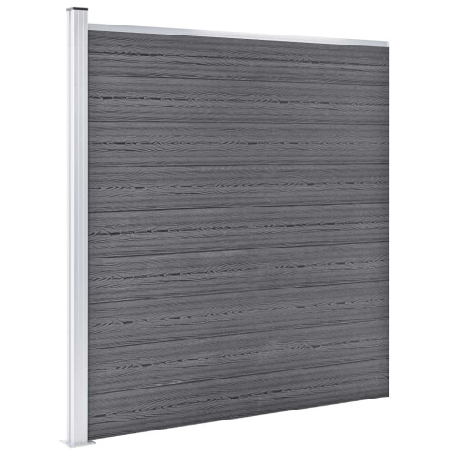 vidaXL Gartenzaun WPC 1218x186 cm Grau 1