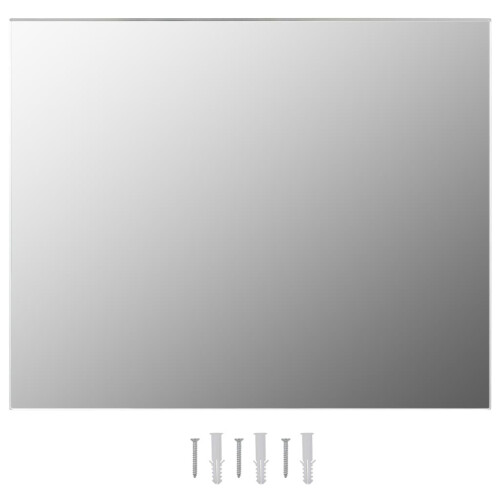 VidaXL vidaXL Frameless Mirror 100x60cm Glass Perspex Wall Mirror Sheet Makeup Studio 1