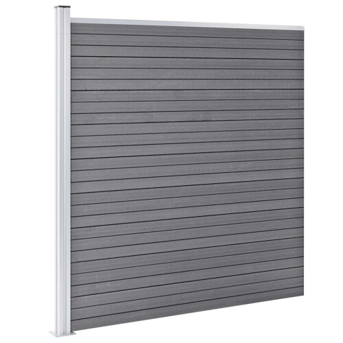 vidaXL Gartenzaun WPC 1218x186 cm Grau 2