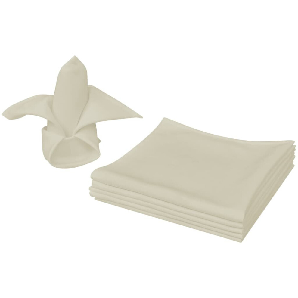 Vidaxl 100X Dinner Napkins 50X50cm Wedding Restaurant Table Serviette Cream