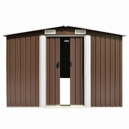 VidaXL vidaXL Gerätehaus 257x392x181 cm Metall Braun 2