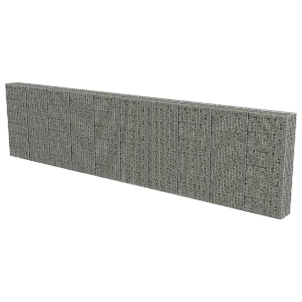 Simply Chosen 4U Vidaxl Gabion Wall With Covers Galvanised Steel 600X30x150cm Stone Basket
