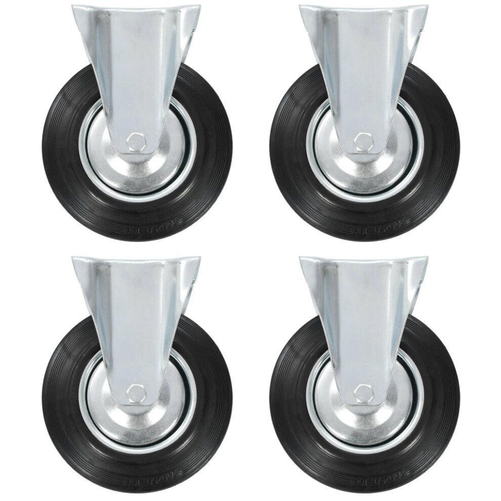 Vidaxl 4X Fixed Casters 200Mm Heavy Duty Wheels Trolley Furniture Handing 8718475720461