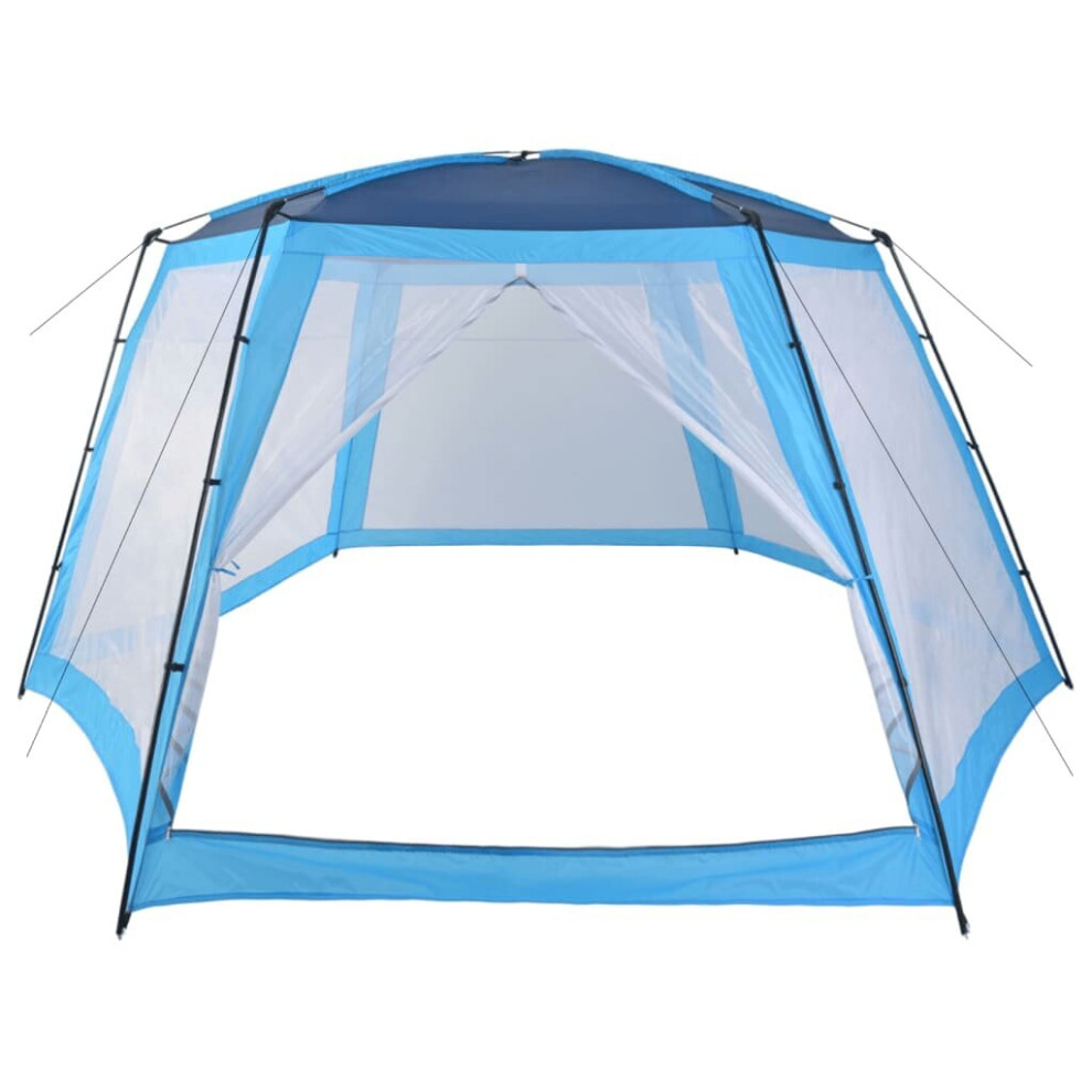 vidaXL Pool Tent Fabric 660x580x250cm Blue Beach Party Canopy Shelter Sunshade