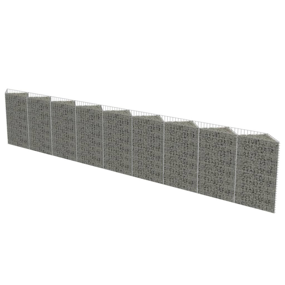 Simply Chosen 4U Vidaxl Gabion Wall Galvanised Steel 630X30x100cm Stone Basket Raised Bed Cage