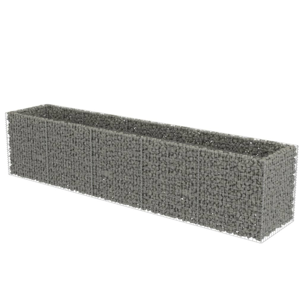 Simply Chosen 4U Vidaxl Gabion Raised Bed Galvanised Steel 450X90x100cm Raised Bed Stone Basket