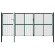 vidaXL Gartentor aus Stahl 400 x 150 cm Grün