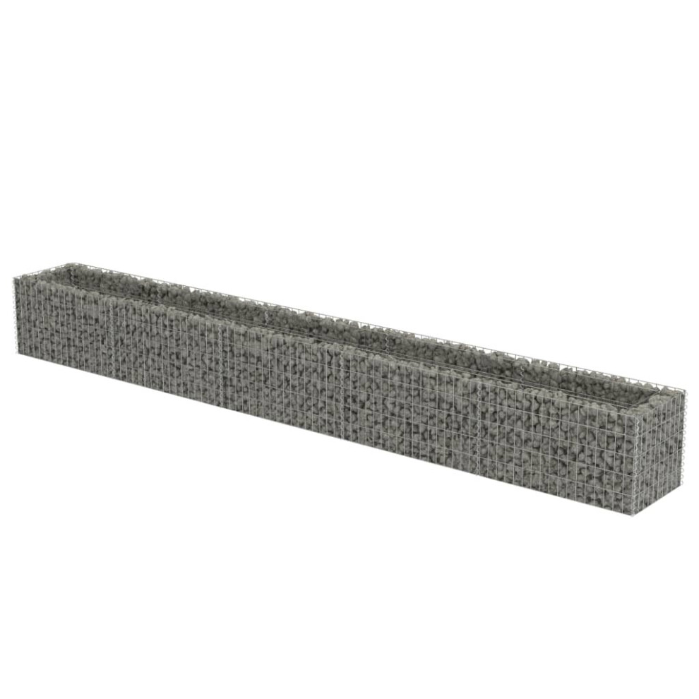 Simply Chosen 4U Vidaxl Gabion Raised Bed Galvanised Steel 450X50x50cm Stone Basket Raised Bed