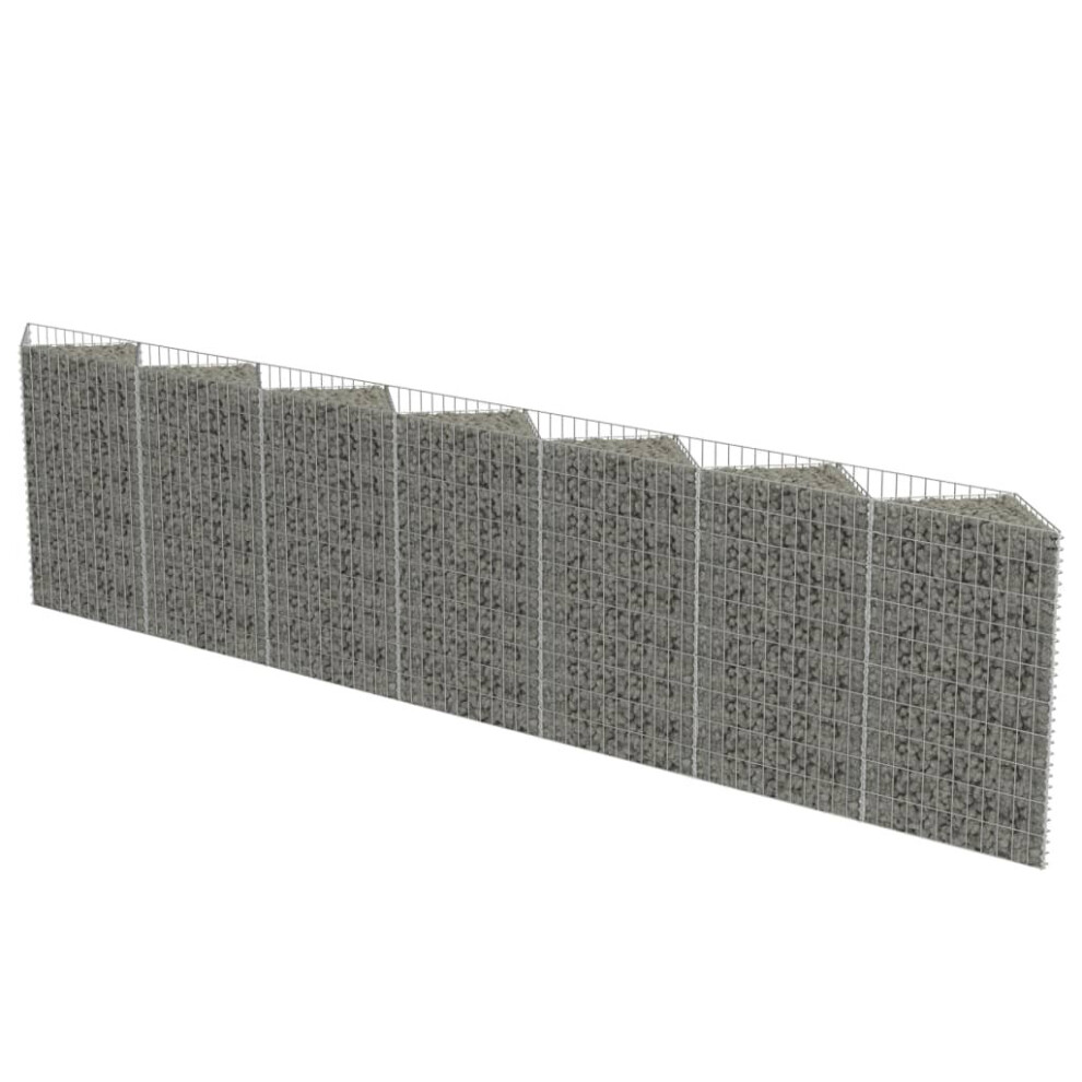 Simply Chosen 4U Vidaxl Gabion Wall Galvanised Steel 450X30x100cm Stone Basket Raised Bed Cage