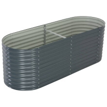 vidaXL højbed galvaniseret stål 240x80x81 cm grå