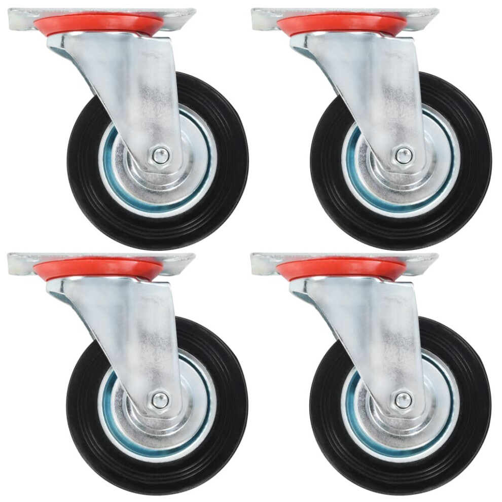 Vidaxl 8X Swivel Casters 100Mm Trolley Furniture Moving Bed Drawer Box Wheels 8719883717487