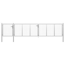 vidaXL Gartentor aus Stahl 500 x 100 cm Silber