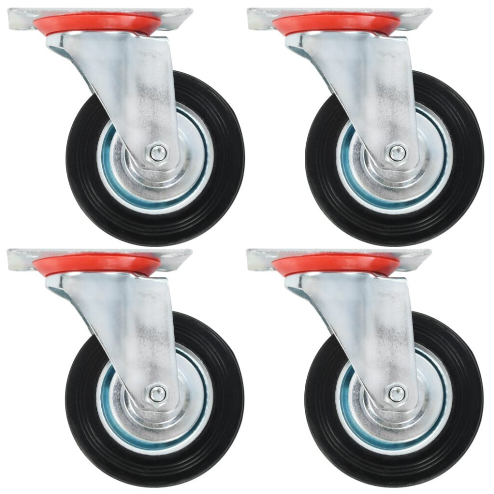 Vidaxl 12X Swivel Casters 100Mm Trolley Furniture Moving Bed Drawer Box Wheels 8719883717494