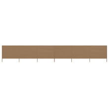 vidaXL 6-panel Wind Screen Fabric 160cm Taupe Camping Windbreak Sun Screen