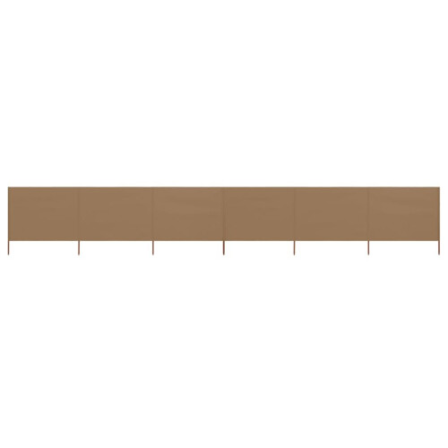 vidaXL 6-panel Wind Screen Fabric 160cm Taupe Camping Windbreak Sun Screen