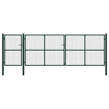 vidaXL Gartentor aus Stahl 500 x 150 cm Grün