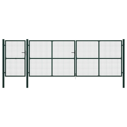 vidaXL Gartentor aus Stahl 500 x 150 cm Grün