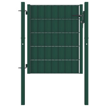 vidaXL Zauntor aus PVC und Stahl 100 x 81 cm Grün