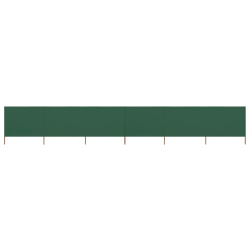 vidaXL 6-panel Wind Screen Fabric 160cm Green Camping Windbreak Sun Screen