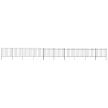 vidaXL Gartenzaun mit Speerspitze Stahl 1673 x 150 cm Schwarz