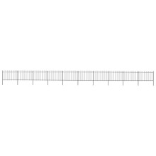 vidaXL Gartenzaun mit Speerspitze Stahl 1673 x 120 cm Schwarz