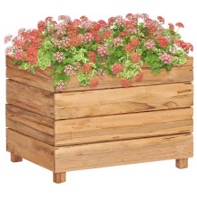 vidaXL højbed 50x40x38cm genbrugt teak og stål