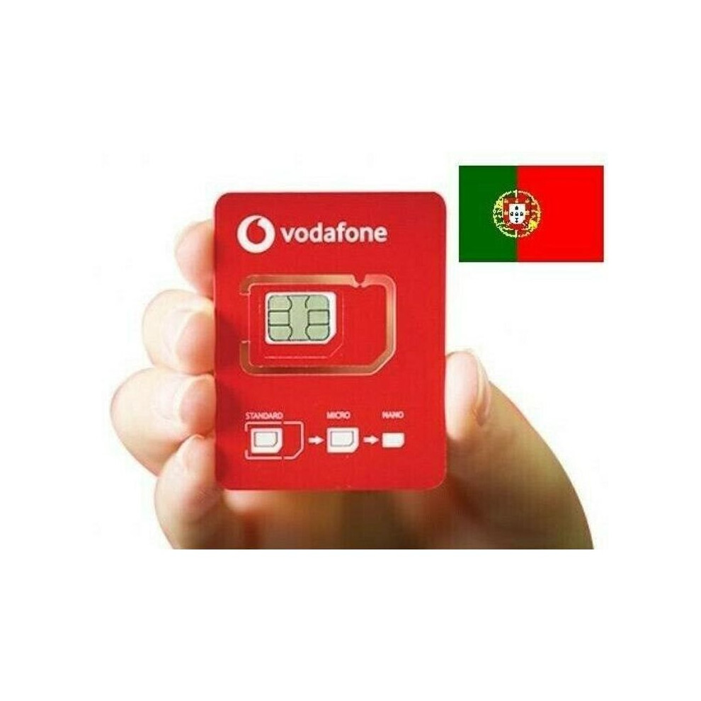 VODAFONE Sim Card Portugal Active EU Roaming Free Italia france Uk