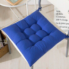 (Blue, Set of 6) Seat Pads Chair Pad for Dining Garden Chair Plain