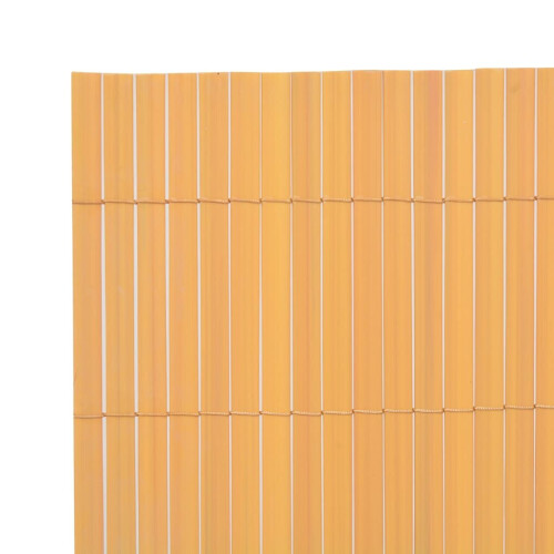 vidaXL Gartenzaun Doppelseitig PVC 90500 cm Gelb 2
