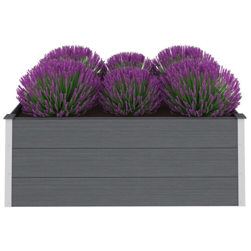 vidaXL Garten-Hochbeet WPC 150 x 100 x 54 cm Grau 1