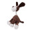 (Brown) Dog vocal toy Teething training Teddy Shiba Inu type interactive pet corn kernel donkey 2