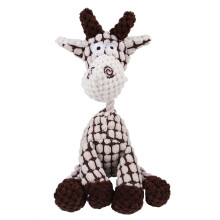(Off-white) Dog vocal toy Teething training Teddy Shiba Inu type interactive pet corn kernel donkey