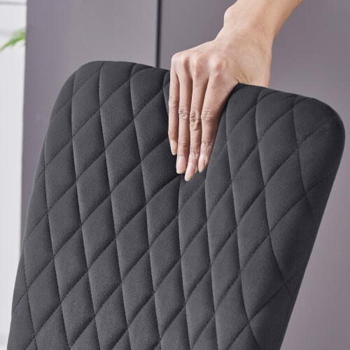 AINPECCA (Black, 4PCS) Dinning Chair Velvet High Backrest 2