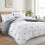 (Doted, Super King) Duvet Cover Set Reversible Floral Bedding Sets 1