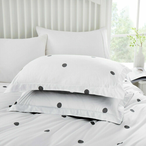(Doted, Super King) Duvet Cover Set Reversible Floral Bedding Sets 2