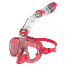 (S/M, Pink) Diving Masks Foldable Anti-Fog Snorkel Mask Set with Full Dry Top System for Free