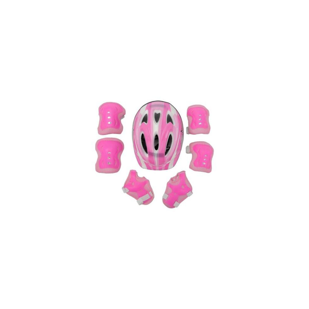 (Pink) Kids Safety Helmet Boys Girls Skateboard Cycling Bike Knee Elbow Pads 7In Set UK-image-OPC-PBD5HKX-NEW