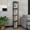 Costway Modern Shelf Display Floor Lamp Standing Lamp with Foot Switch Black 3