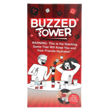 Buzzed Tower: Hydration Stack & Sip kortspil med sabotageudfordringer - Vælt tårnet for at vinde!