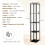 Costway Modern Shelf Display Floor Lamp Standing Lamp with Foot Switch Black 2
