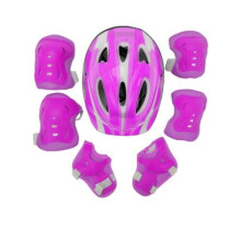 (Rose Red) Kids Safety Helmet Boys Girls Skateboard Cycling Bike Knee Elbow Pads 7In Set UK