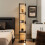 Costway Modern Shelf Display Floor Lamp Standing Lamp with Foot Switch Black 9