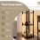 Costway Modern Shelf Display Floor Lamp Standing Lamp with Foot Switch Black 7