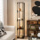 Costway Modern Shelf Display Floor Lamp Standing Lamp with Foot Switch Black 8