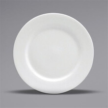 Buffalo F9010000144 9.62 in. Rolled Edge Porcelain Plate, Bone Cream White
