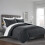 (Black, Double) Stripe Duvet Cover Quilt Reversible Bedding Sets 3